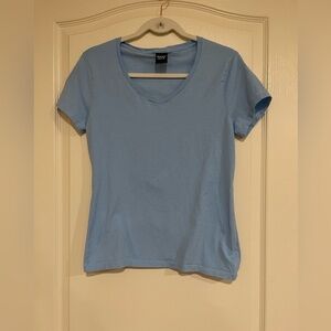 Hanes light blue v neck t shirt​​​​​​